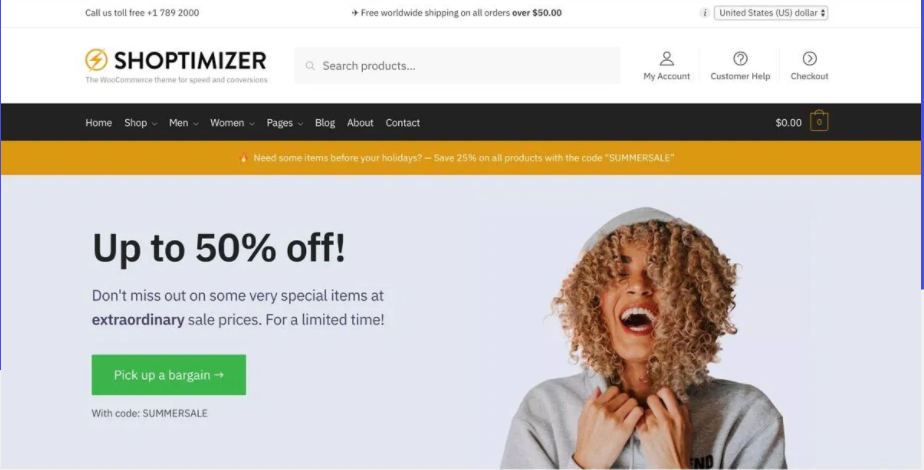 Shoptimizer WordPress ecommerce theme