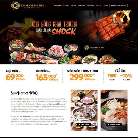 Theme wordpress nhà hàng BBQ