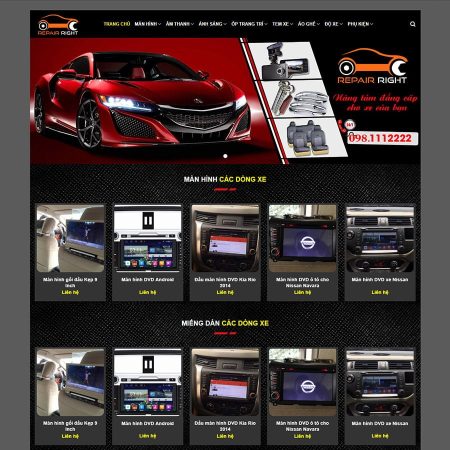 Theme wordpress đồ chơi xe