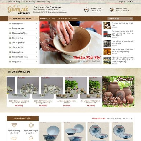 Theme wordpress đồ gốm