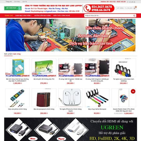 Theme wordpress bán linh kiện