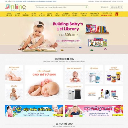 Theme wordpress mẹ và bé 02