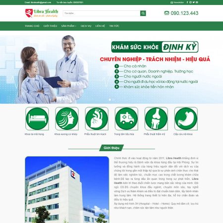 Theme wordpress khám sức khỏe
