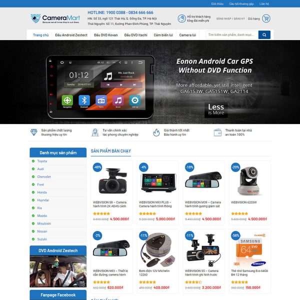 Theme wordpress bán Camera