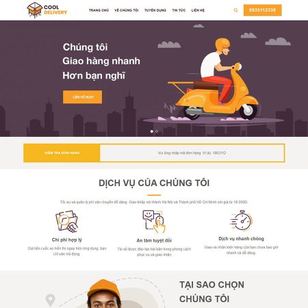 Theme wordpress flatsome logictics vận chuyển - giao hàng