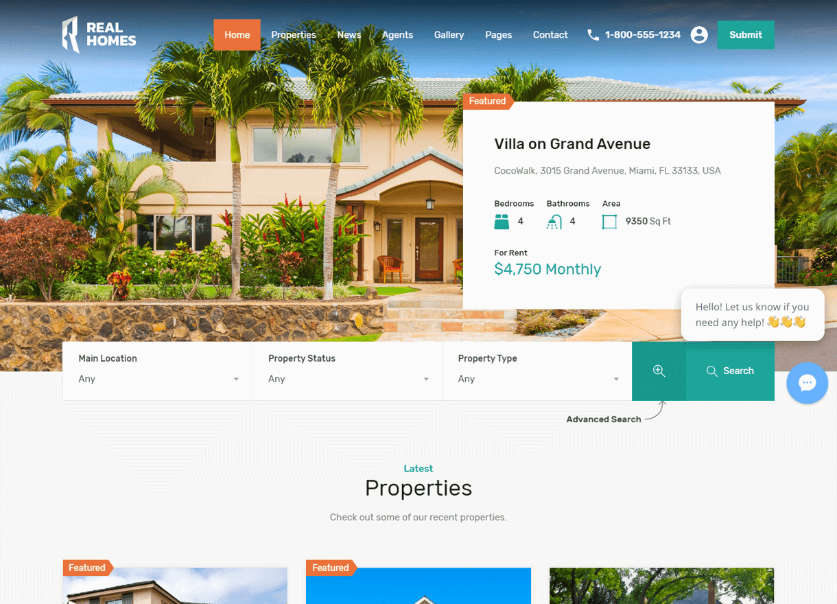 Real Homes-theme WordPress bất động sản cao cấp tốt nhất